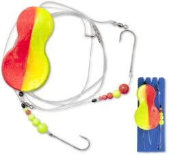 Zebco #1 Z-Sea Flatty Teaser Inline Rig L: 90cm / 25cm Ø: 0,40mm Hoofdlijn Ø: 0,70mm Oranje/geel