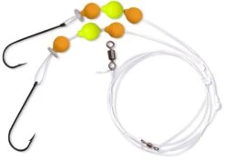 Zebco #1 Flatty Wishbone Rig 14kg L: 0,50m Ø: 0,45mm Hoofdlijn Ø: 0,45mm Geel/oranje