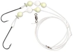 Zebco #1 Flatty Wishbone Rig 14kg L: 0,50m Ø: 0,45mm Hoofdlijn Ø: 0,45mm Glow-white