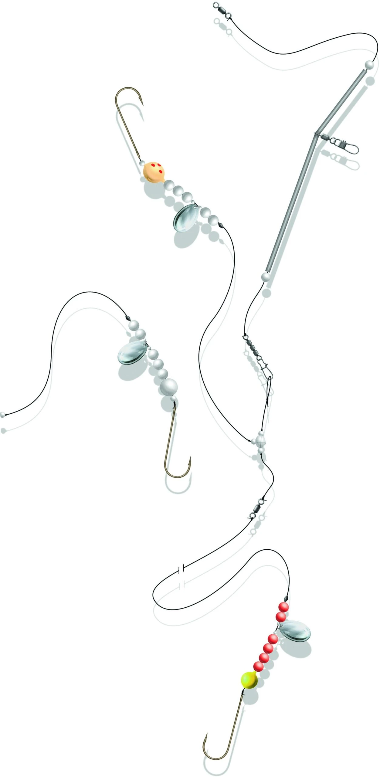 Zebco #1 Z-Sea Flatty Boat Rig 2 L: 1,55m Ø: 0,40mm Hoofdlijn Ø: 0,60mm - Afbeelding 2