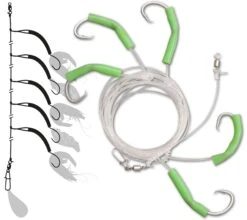 Zebco #7/0 Z-Sea Roodbaarsmontage 50kg L: 500cm Hoofdlijn Ø: 1,00mm Zelflichtgevend